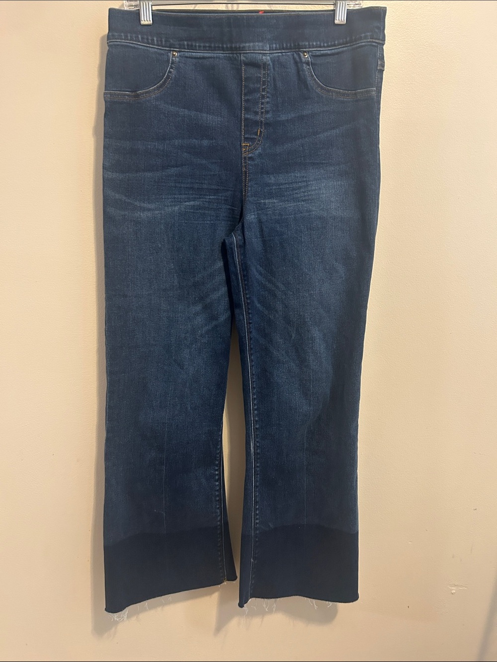 SPANX High-Rise Pull-On Cropped Flare Jeans Medium Wash Large